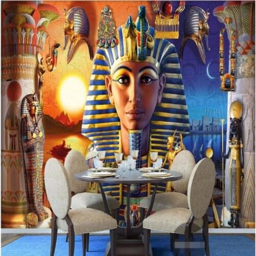 Beibehang Custom 3D Wallpaper Decorative Background Wall Modern Egyptian Culture Ancient Civilization Art Wallpaper murals