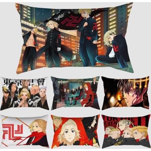50x30cm Anime Tokyo Revengers Cosplay Dakimakura Pillow Case Peach Skin Zipper Pillowcase Wedding Decorative Pillow Cover