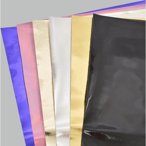 A4 21X29cm Soft Mirror Synthetic Leather Fabric PVC Sewing Diy Hairbow Bags Craft Material Home Decoration
