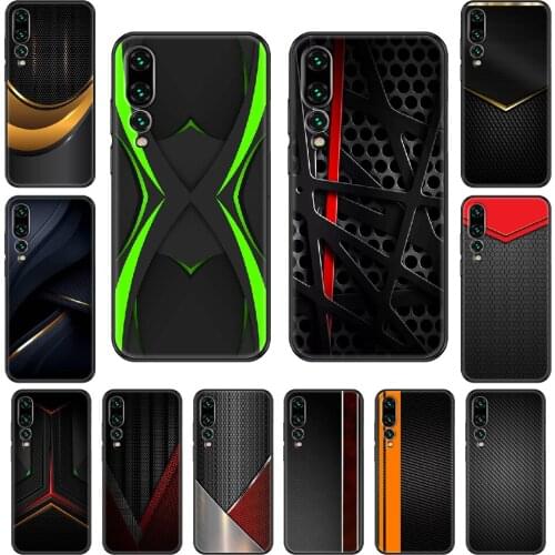 Sports Car Carbon Fibre Phone case For Huawei P 8 10 20 30 Smart Plus 2019 Z Lite Pro 2017 2019 black 3D coque art hoesjes