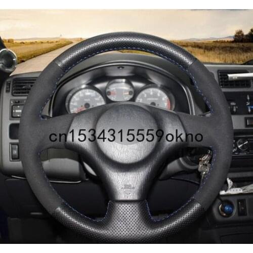 DIY Black Leather Steering Wheel Cover For Toyota RAV4 1998-2003 Celica 1998-2005 Corolla (US) 2003-2008 Matrix 2003