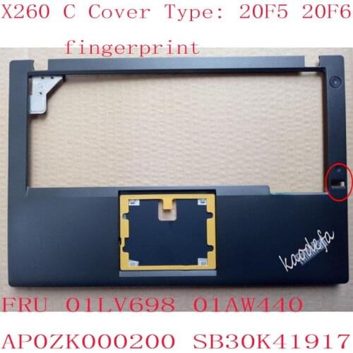 X260 C Cover For Thinkpad X260 Laptop Keyboard BEZEL 20F5 20F6 01LV698 01AW440 AP0ZK000200 SB30K41917 with fingerprint 100% Orig