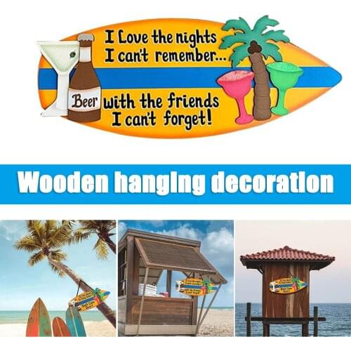 Wood Surfboard Signs Wall Decor Beach Backdrop Party Beach Surfboard Backdrop Party Banner Decor Bar Home Decor GQ