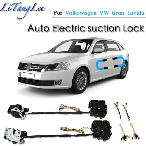 For Volkswagen VW Gran Lavida 2013~2018 Car Soft Close Door Latch Pass Lock Actuator Electric Absorption Suction Silence Closer