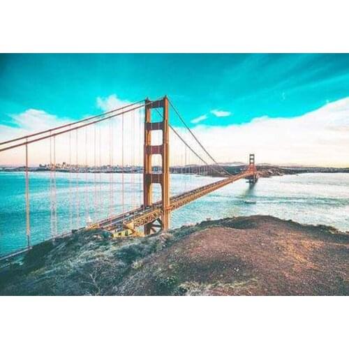 GLymg Golden Gate Bridge Craft Painting Full Drill 5d Diamond Painting Diy Diamond Embroidery Painting Diamond Wall Arts Decor
