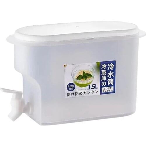 Cold Kettle with Faucet Refrigerator Fruit Teapot Summer Household Lemonade Bottle Large Capacity Ice Water Cool Bucket