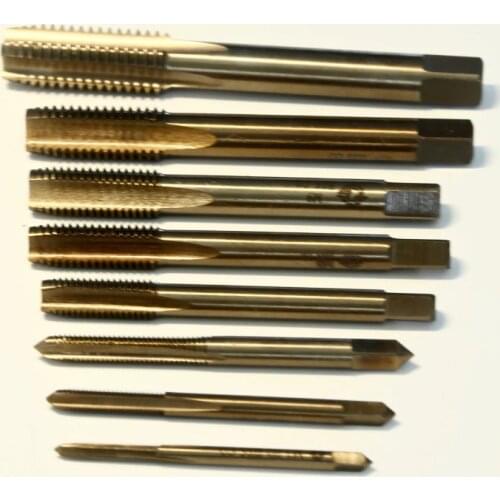 HSS M35 Co5% Full CNC grinded 7pcs Machine straight Tap Screw Taps HSS M3 M4 M5 M6 M8 M10 M12 for processing hard mold steel&SS