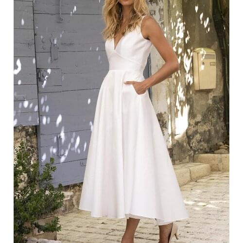 Summer Dress Women 2021 Sexy Deep V Neck Backless Long Party Dress Casual SoPocketslid Pockets High Waist Slim Ball Gown Dresses