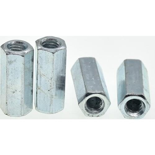 M5 M6 M8 M10 M12 M14 M16 M18 M20 Rod Coupling Hex Nut steel Galvanized Long Hex Nut Connection Thread Nut DIN 6334