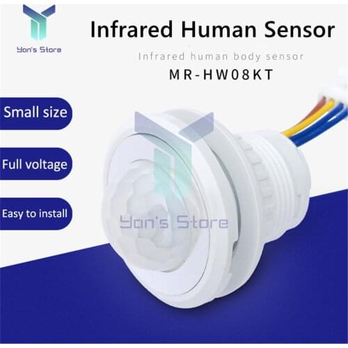 Mini Embedded Human Infrared Smart Sensor Switch Adjustable Delay Infrared Motion Detection Automatic Sensor Light Switch