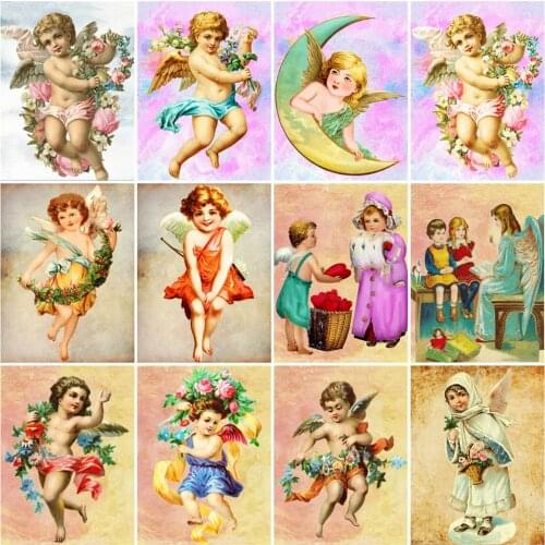 HUACAN Painting By Numbers Girl Fugure Wall Art Unique Gift Hand Painted Picture By Numbers Flower Childrens Room Decor