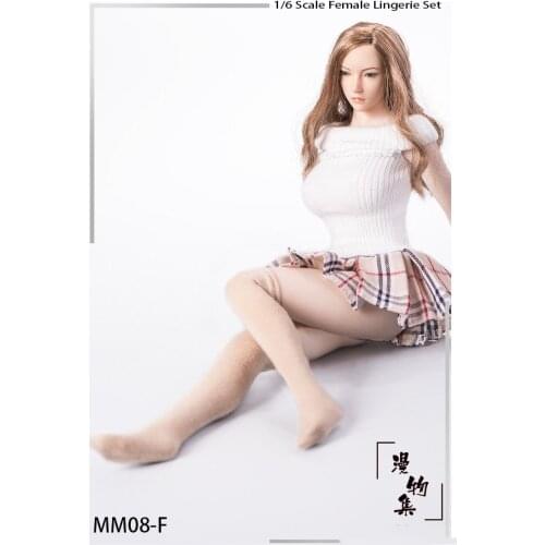 In Stock 1:6 Scale Female Figure Accessory Lingerie Set MM08 Cotton Long Stockings Figure Accessory For 12'' Woman Figure Body