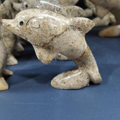 Natural Stone Crystal Dolphin Afghanistan Jade Home Decor Healing Stone Decoration