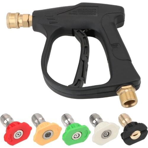 Snow Foam Gun With 5pcs Soap Spray Nozzles Car Washer 14mm M22 Socket 1/4" Quick Release Car High Pressure Water Gun Clean Tool