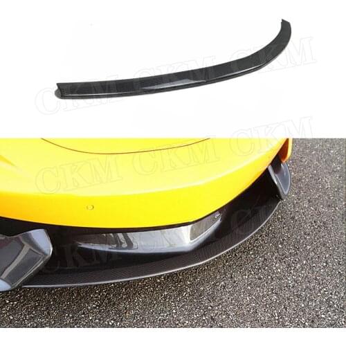 Carbon Fiber Material Front Lip Chin Spoiler FRP Unpainted Bumper Extension Auto Car Accessorise for McLaren 540C 570S N Style