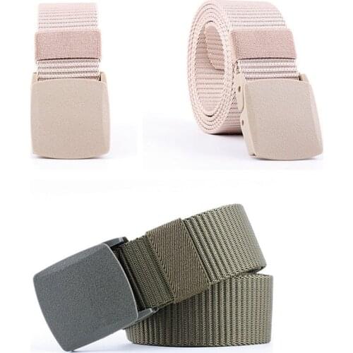 Outdoor Canvas Belt 49 inch Hiking Camping Safety Waist Support Hunting Sports Wearable Breathable Military Tactical Belt
