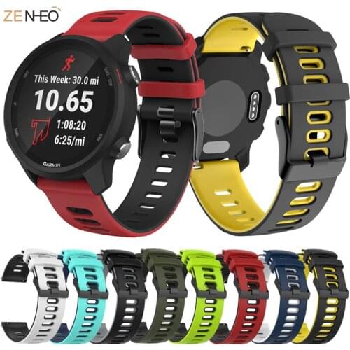 20mm Watch strap For Garmin vivoactive 3 music/Vivoactive HR/vivoactive 3/Forerunner 645 245 245M Sport silicone Bracelet Correa