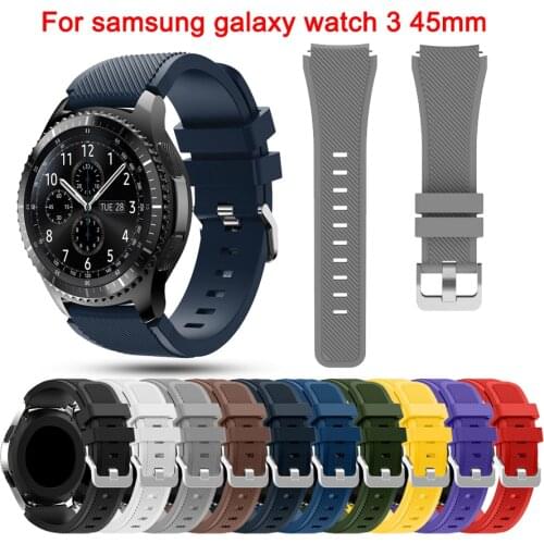 22mm Silicone Band for Galaxy Watch 3 45mm 46mm Sports Strap for Samsung Gear S3 Frontier/huawei watch gt2 46mm/Amazfit gtr 47mm