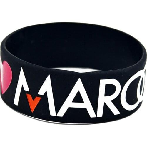 1PC Maroon 5 Silicone Bracelet 1 Inch Wide Black for Music Fans