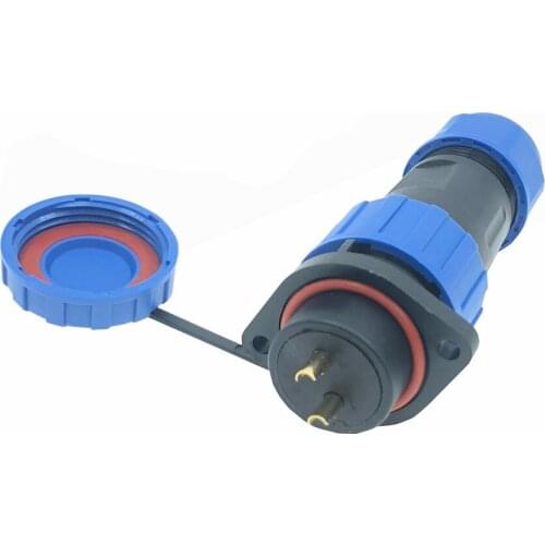 SP20 IP68 waterproof connector Flange 2 3 4 5 7 9 12 pin Welding connector connectors plug and socket