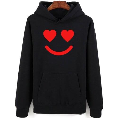 Smile Face Couples Hoodies Women Cute Comfort Hoodies Men Fashion Casual Harajuku Hoodies Love Smile Face Sweatshirts Clothes