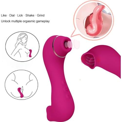 Vagina Sucking Vibrator Nipple Sucker Oral Licking Clitoris Stimulation Vaginal Massage Female Masturbator Sex Toys for Women