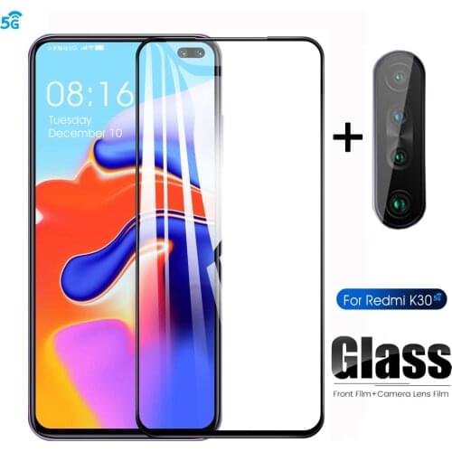 2 in 1 Protective Glass On The Redmi K30 Pro Tempered Glass Screen Protector Camera Lens Film for Redmi K30 Pro Safety Glass