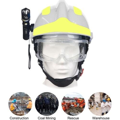 Safety Rescue Helmet Emergency Rescue Fire ABS helmet With Headlamp and Protective Goggles Fire Fighter Protective Helmet