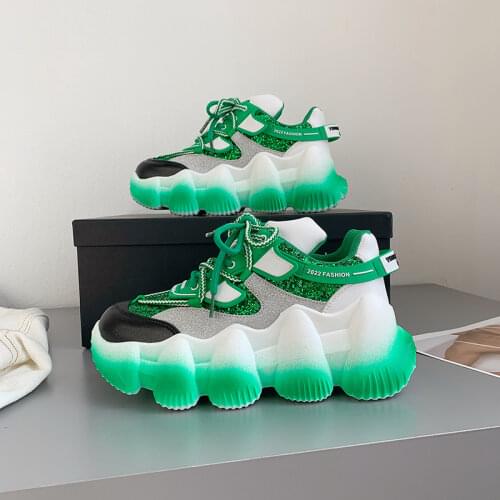 2021 New Women Platform Chunky Sneakers Designers Fashion Brand Casual Shoes Woman Tennis Basket Female Summer Vulcanized Shoes