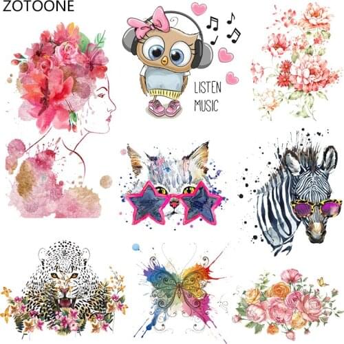 ZOTOONE Iron on Transfer Patches on Clothing Diy Stripes Printed Patch Heat Transfer for Clothes Decoration Stickers for Kids G