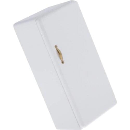 1/12 Dolls House Fridge Mini Home Appliance Furniture Decor Toys White