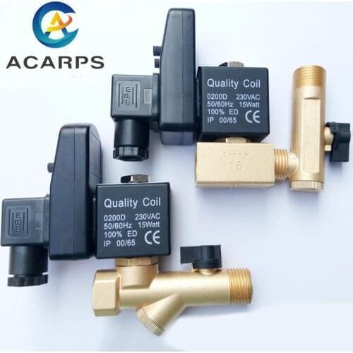 1/2inch Electric Drain Valve Brass With timer for Water 220v 110v 24v 16bar