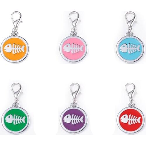 1pc Personalized Cat Dog ID Tag Free Engraving For Doggie Collar Pet Charm Name Pendant Necklace Puppy Accessory