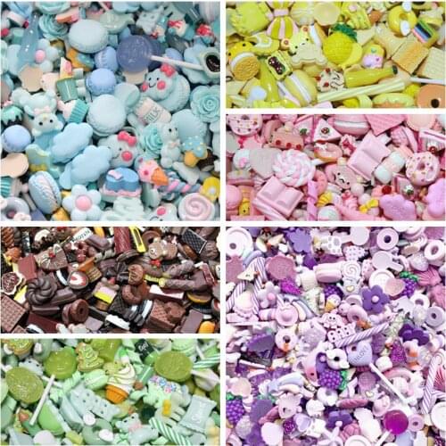 10-30MM 200Pcs/Pack Mix Styles ( Choose Color ) Food play cake simulation cream mobile phone diy jewelry accessories Findings