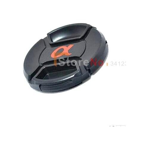 10pcs/lot 52mm center pinch Snap-on cap cover LOGO for Alpha 52 mm Lens Filter