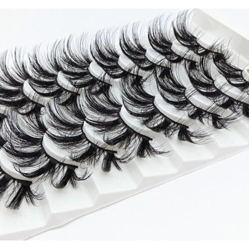8 pairs 3D Mink Lashes Natural False Eyelashes Dramatic Volume Fake Lashes Makeup Eyelash Extension Silk Eyelashes