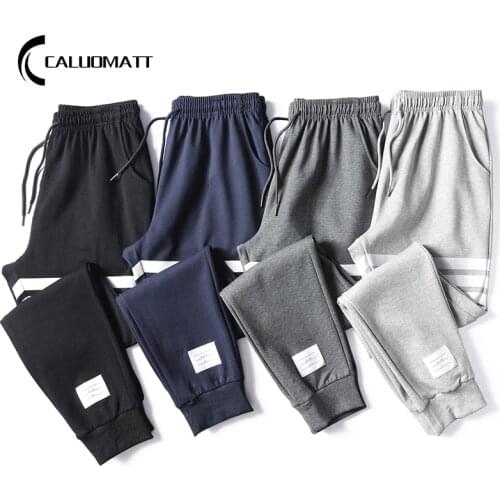 New Design Fashion Striped Pants Men Cotton Casual Hip Hop Streetwear Pants 2021 Mens Plus Size Sweatpants Loose Gyms Trousers