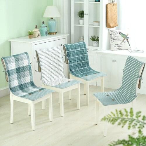 Chair Cover Modern Green Plaid Chair Cover Living Room Dining Table Decor Chair Covers Backrest Integrated Cushion Chair Cover