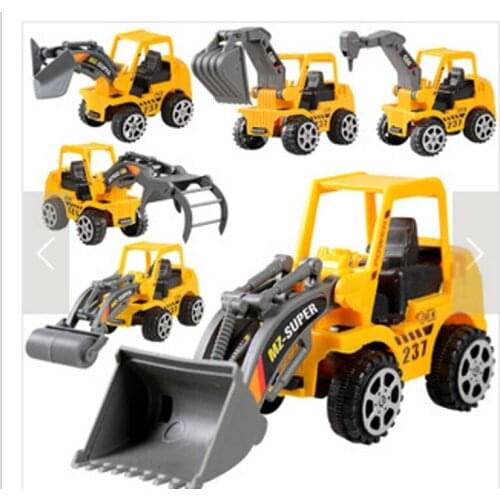 Kids Toy Mini Engineering Vehicle Car Truck Excavator Model Toys Boy Gifts (Color: Yellow) IFA