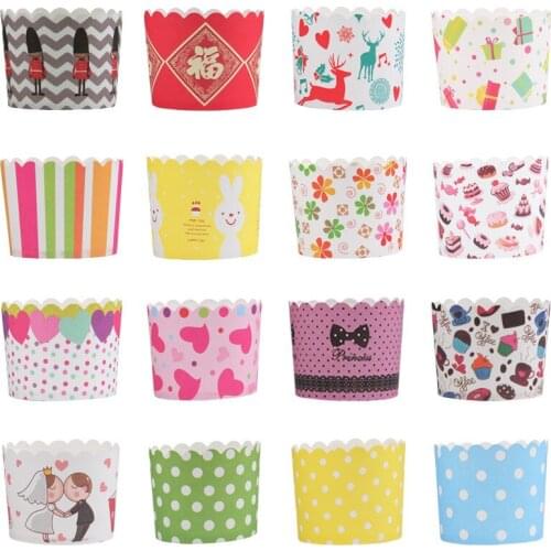 2" inch Height 50pcs/pack Muffins Cup Paper Cupcake Wrappers Baking Cups Cases Muffin Boxes Cake Cup DIY Cake Tools