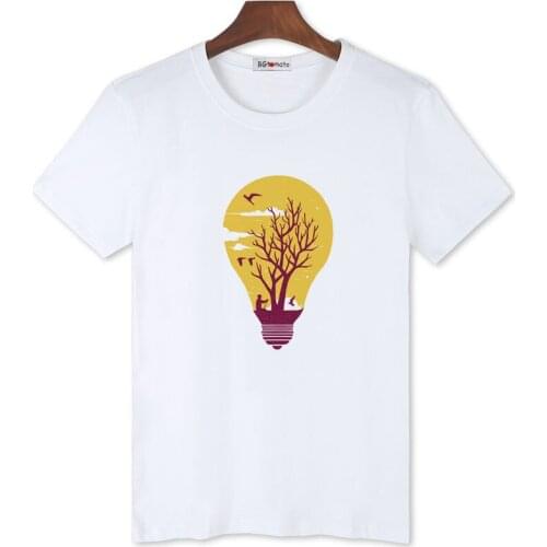 BGtomato Environmental protection tshirt creative light bulb streetwear original funny t shirts casual summer shirt