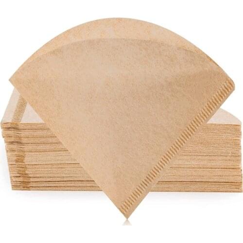 Cone Coffee Filters 2-4 Cups Natural Coffee Paper Filters V02, Compatible with V60 and No.2 Size Pour Over Drippers