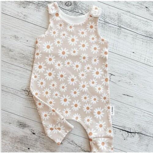 0-24M Newborn Baby Boys Girls Print Jumpsuit, Toddler O-neck Sleeveless One-Piece Summer Cotton Romper