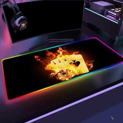 Poker Mause Pad Mouse Gamer Keyboard RGB Mats Large Desk Mat Anime Hunter X Hunter Gaming Kawaii Accessories Xxl Mousepad Pads