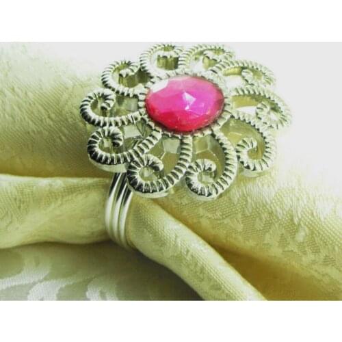 Crystal wedding napkin ring, bulk napkin holder