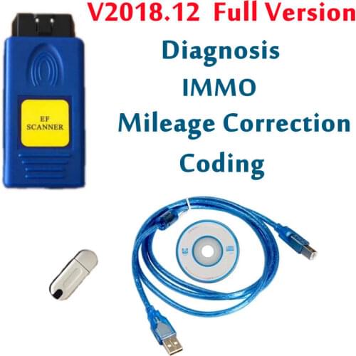 V2018.12 E/F Scanner II Full Version for BMW Diagnosis + IMMO + Mileage Correction + Coding 2018.12