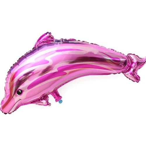 Melsnajsd 1pcs Dolphin Fish Foil Balloons Ocean Animal Helium Ballons Mermaid Birthday Party Wedding Decor Air Baloons