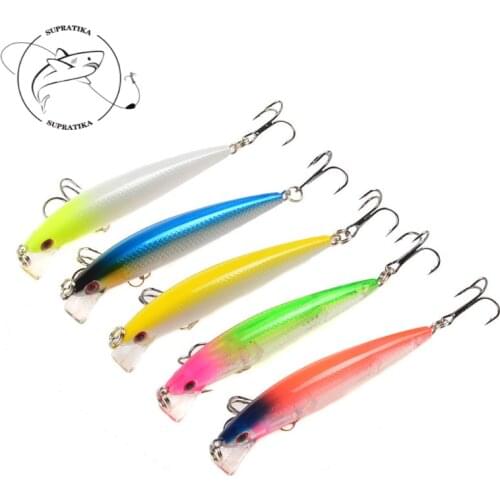 Mini ABS Plastic Hard Bait 5Pcs/set 7.2cm/5g 3D Eyes Fishing Lures 6# With Sharp Hook Swim bait Fishing Equipment Outdoor