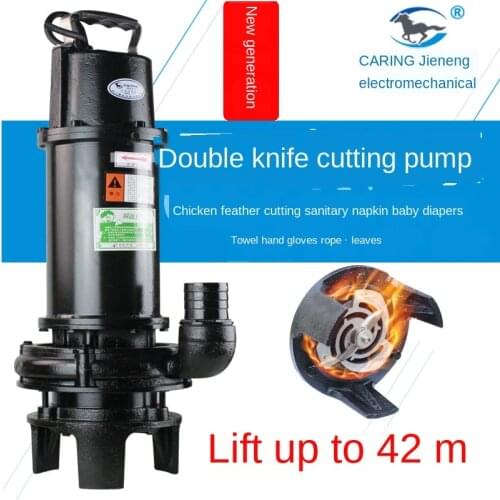 Sewage Pump Dung Pumping 220v380v Household Septic Tank Sewage Pump Farm Cutting-Style Dung