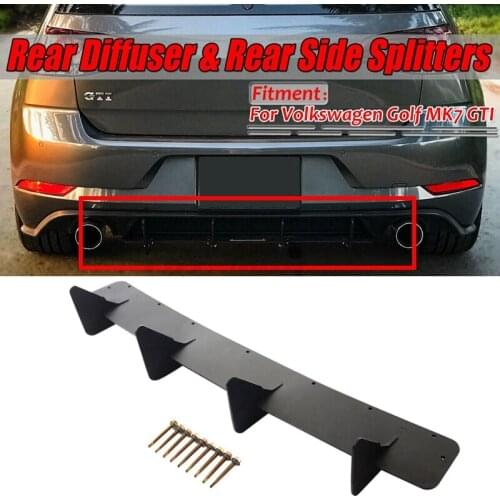 NEW-For-GOLF VII 7 MK7 Rear Bumper Lip Diffuser Side Splitter Valance Spoiler